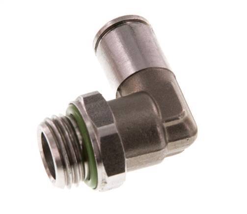 6mm x G1/4'' 90deg Winkel Steckverschraubung mit Außengewinde Messing FKM drehbar