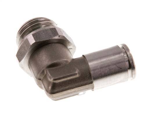 6mm x G1/4'' 90deg Winkel Steckverschraubung mit Außengewinde Messing FKM drehbar