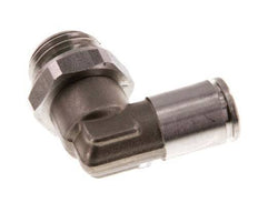 6mm x G1/4'' 90deg Winkel Steckverschraubung mit Außengewinde Messing FKM drehbar