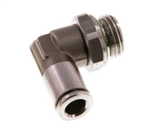 6mm x G1/4'' 90deg Winkel Steckverschraubung mit Außengewinde Messing FKM drehbar