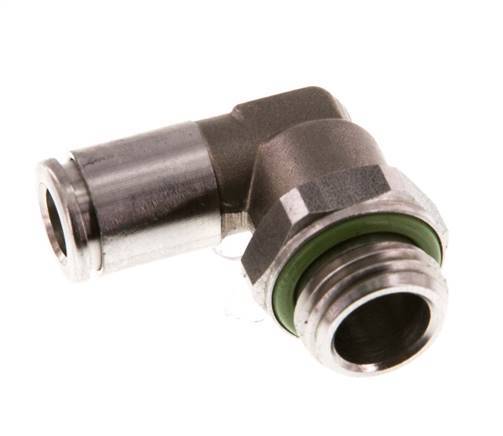 6mm x G1/4'' 90deg Winkel Steckverschraubung mit Außengewinde Messing FKM drehbar