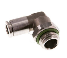 6mm x G1/4'' 90deg Winkel Steckverschraubung mit Außengewinde Messing FKM drehbar