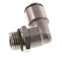 8mm x G1/4'' 90deg Winkel Steckverschraubung mit Außengewinde Messing FKM drehbar