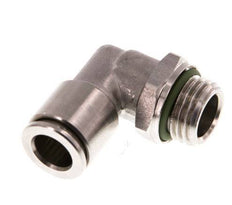 8mm x G1/4'' 90deg Winkel Steckverschraubung mit Außengewinde Messing FKM drehbar