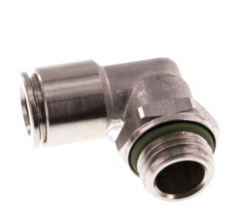 8mm x G1/4'' 90deg Winkel Steckverschraubung mit Außengewinde Messing FKM drehbar