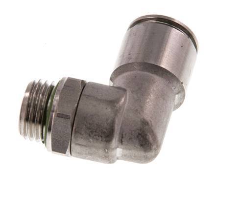 10mm x G1/4'' 90deg Winkel Steckverschraubung mit Außengewinde Messing FKM drehbar