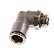 10mm x G1/4'' 90deg Winkel Steckverschraubung mit Außengewinde Messing FKM drehbar
