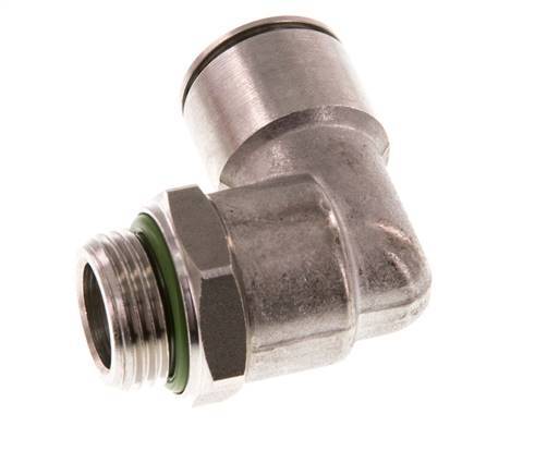 12mm x G3/8'' 90deg Winkel Steckverschraubung mit Außengewinde Messing FKM drehbar