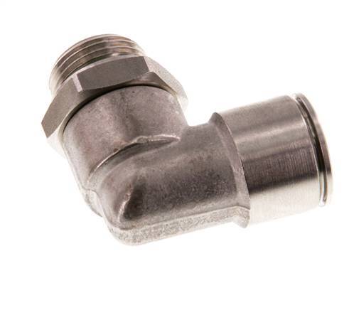 12mm x G3/8'' 90deg Winkel Steckverschraubung mit Außengewinde Messing FKM drehbar
