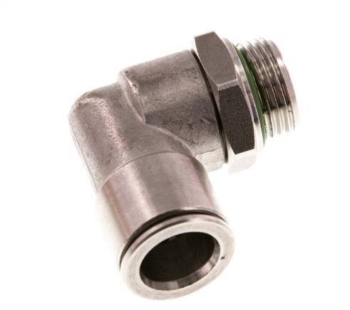 12mm x G3/8'' 90deg Winkel Steckverschraubung mit Außengewinde Messing FKM drehbar