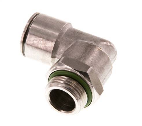 12mm x G3/8'' 90deg Winkel Steckverschraubung mit Außengewinde Messing FKM drehbar