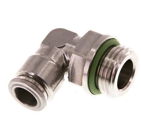 10mm x G1/2'' 90deg Winkel Steckverschraubung mit Außengewinde Messing FKM drehbar