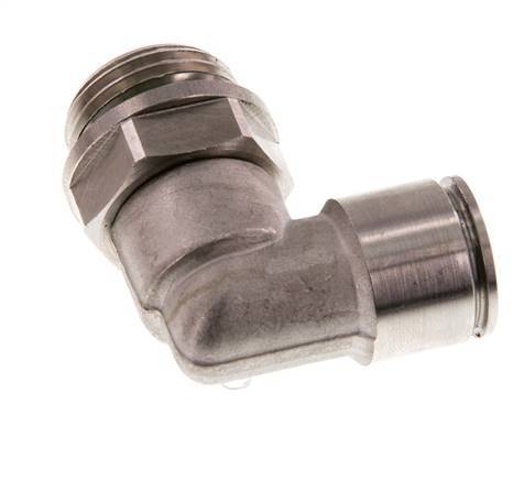 12mm x G1/2'' 90deg Winkel Steckverschraubung mit Außengewinde Messing FKM drehbar