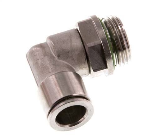 12mm x G1/2'' 90deg Winkel Steckverschraubung mit Außengewinde Messing FKM drehbar