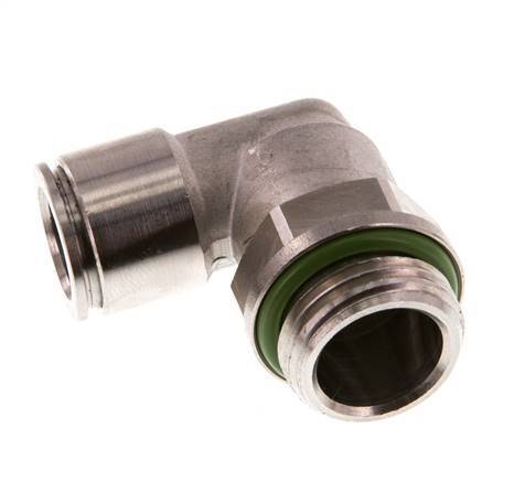 12mm x G1/2'' 90deg Winkel Steckverschraubung mit Außengewinde Messing FKM drehbar