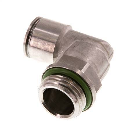 12mm x G1/2'' 90deg Winkel Steckverschraubung mit Außengewinde Messing FKM drehbar