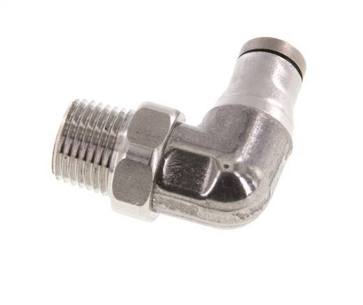 4mm x 1/8'' NPT 90Gewinde-Steckverschraubung mit Außengewinde Edelstahl FKM drehbar