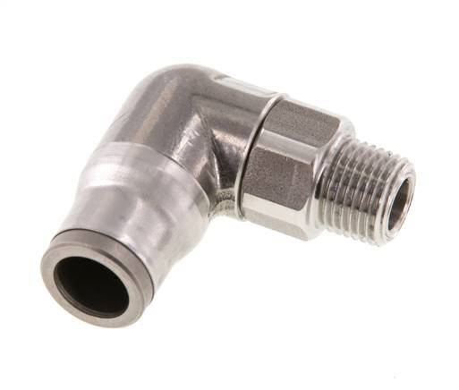 8mm x 1/8'' NPT 90Gewinde-Steckverschraubung mit Außengewinde Edelstahl FKM drehbar