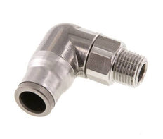 8mm x 1/8'' NPT 90Gewinde-Steckverschraubung mit Außengewinde Edelstahl FKM drehbar