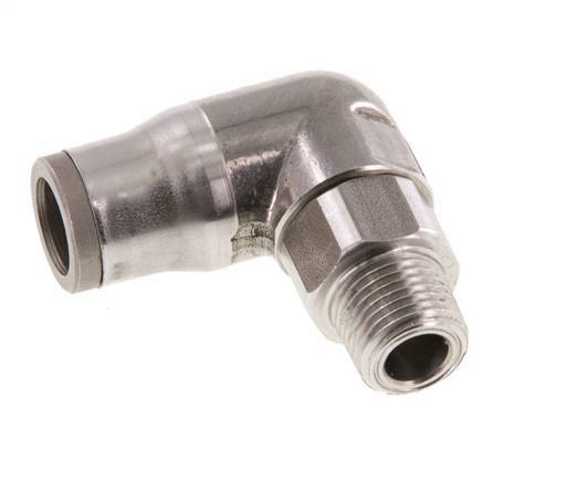 8mm x 1/8'' NPT 90Gewinde-Steckverschraubung mit Außengewinde Edelstahl FKM drehbar