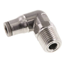 6mm x 1/4'' NPT 90Grad Winkel-Steckverschraubung mit Außengewinde Edelstahl FKM drehbar