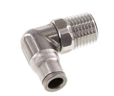 6mm x 1/4'' NPT 90Grad Winkel-Steckverschraubung mit Außengewinde Edelstahl FKM drehbar
