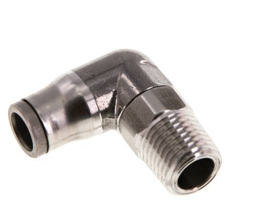 8mm x 1/4'' NPT 90Grad Winkelsteckverschraubung mit Außengewinde Edelstahl FKM drehbar