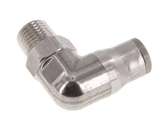 10mm x 1/4'' NPT 90Grad Winkelsteckverschraubung mit Außengewinde Edelstahl FKM drehbar