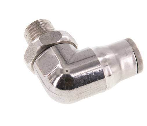 12mm x 1/4'' NPT 90Grad Winkelsteckverschraubung mit Außengewinde Edelstahl FKM drehbar