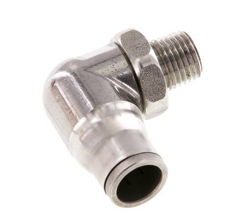 12mm x 1/4'' NPT 90Grad Winkelsteckverschraubung mit Außengewinde Edelstahl FKM drehbar
