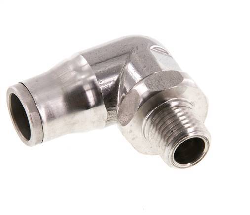 12mm x 1/4'' NPT 90Grad Winkelsteckverschraubung mit Außengewinde Edelstahl FKM drehbar