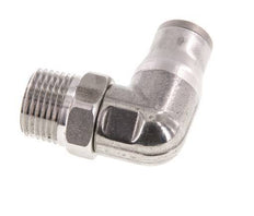 10mm x 3/8'' NPT 90Grad Winkel-Steckverschraubung mit Außengewinde Edelstahl FKM drehbar
