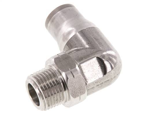 12mm x 3/8'' NPT 90Grad Steckverschraubung mit Außengewinde Edelstahl FKM drehbar