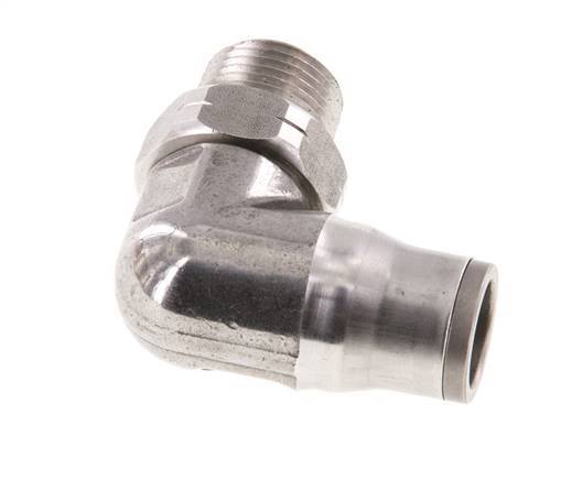 12mm x 3/8'' NPT 90Grad Steckverschraubung mit Außengewinde Edelstahl FKM drehbar
