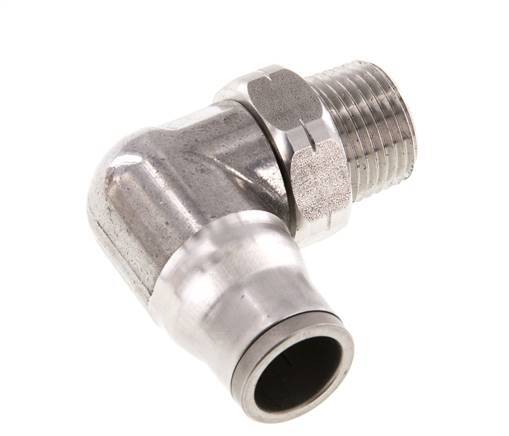 12mm x 3/8'' NPT 90Grad Steckverschraubung mit Außengewinde Edelstahl FKM drehbar