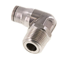 12mm x 1/2'' NPT 90deg Elbow Push-in Fitting with Male Threads Stainless Steel FKM Rotatable