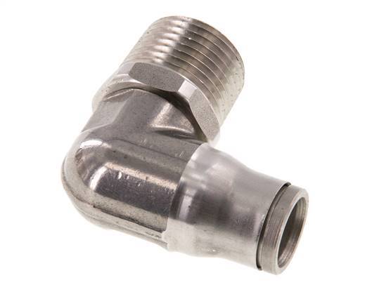 12mm x 1/2'' NPT 90Grad Winkelsteckverschraubung mit Außengewinde Edelstahl FKM drehbar