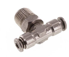 4mm x R1/4'' Inline-T-Stück Steckverschraubung mit Außengewinde Messing/PA 66 NBR drehbar