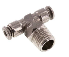 4mm x R1/4'' Inline-T-Stück Steckverschraubung mit Außengewinde Messing/PA 66 NBR drehbar