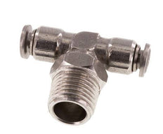 4mm x R1/4'' Inline-T-Stück Steckverschraubung mit Außengewinde Messing/PA 66 NBR drehbar