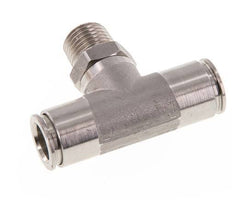 10mm x R1/4'' Inline-T-Stück Steckverschraubung mit Außengewinde Messing/PA 66 NBR drehbar