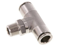 10mm x R1/4'' Inline-T-Stück Steckverschraubung mit Außengewinde Messing/PA 66 NBR drehbar