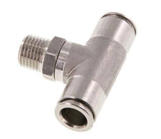10mm x R1/4'' Inline-T-Stück Steckverschraubung mit Außengewinde Messing/PA 66 NBR drehbar