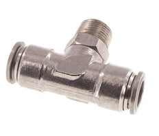 12mm x R3/8'' Inline-T-Stück Steckverschraubung mit Außengewinde Messing/PA 66 NBR drehbar