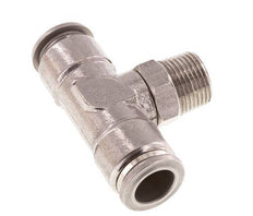 12mm x R3/8'' Inline-T-Stück Steckverschraubung mit Außengewinde Messing/PA 66 NBR drehbar