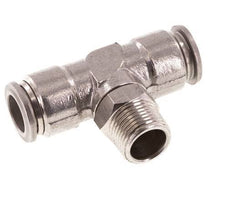 12mm x R3/8'' Inline-T-Stück Steckverschraubung mit Außengewinde Messing/PA 66 NBR drehbar