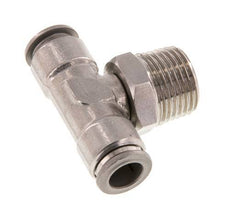 10mm x R1/2'' Inline-T-Stück Steckverschraubung mit Außengewinde Messing/PA 66 NBR drehbar