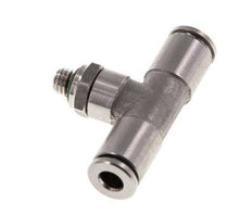 4mm x M 5 Inline Tee Push-in Fitting with Male Threads Stainless Steel FKM Rotatable