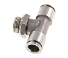 10mm x G3/8'' Inline T-Stück Steckverschraubung mit Außengewinde Edelstahl FKM FDA drehbar