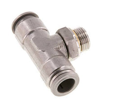 12mm x G3/8'' Inline T-Stück Steckverschraubung mit Außengewinde Edelstahl FKM FDA drehbar